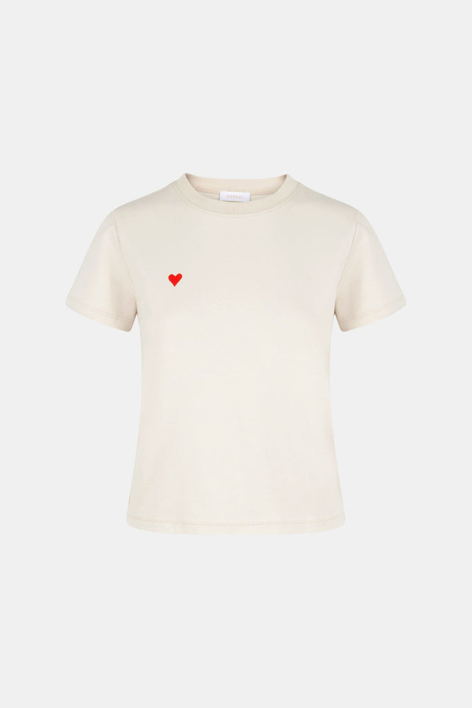 T-shirt coeur brodé